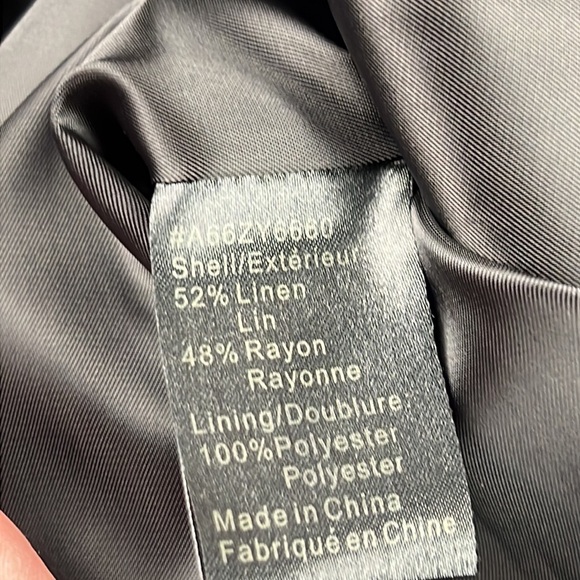 Sandra Angelozzi Navy Linen  Blend Tailored Blazer - Picture 5 of 10